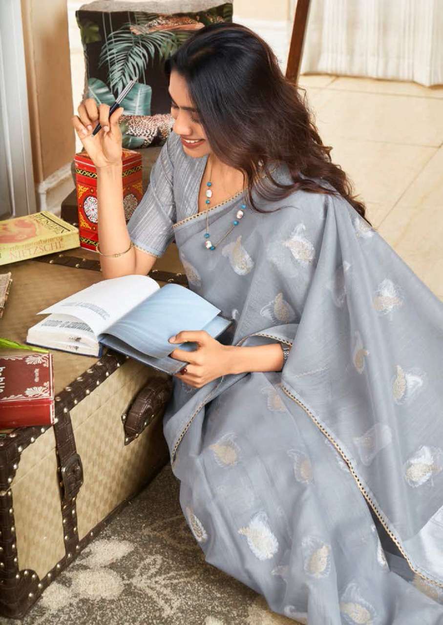 revanta creation charvi cotton silk fabrics designer saree collection 2022
