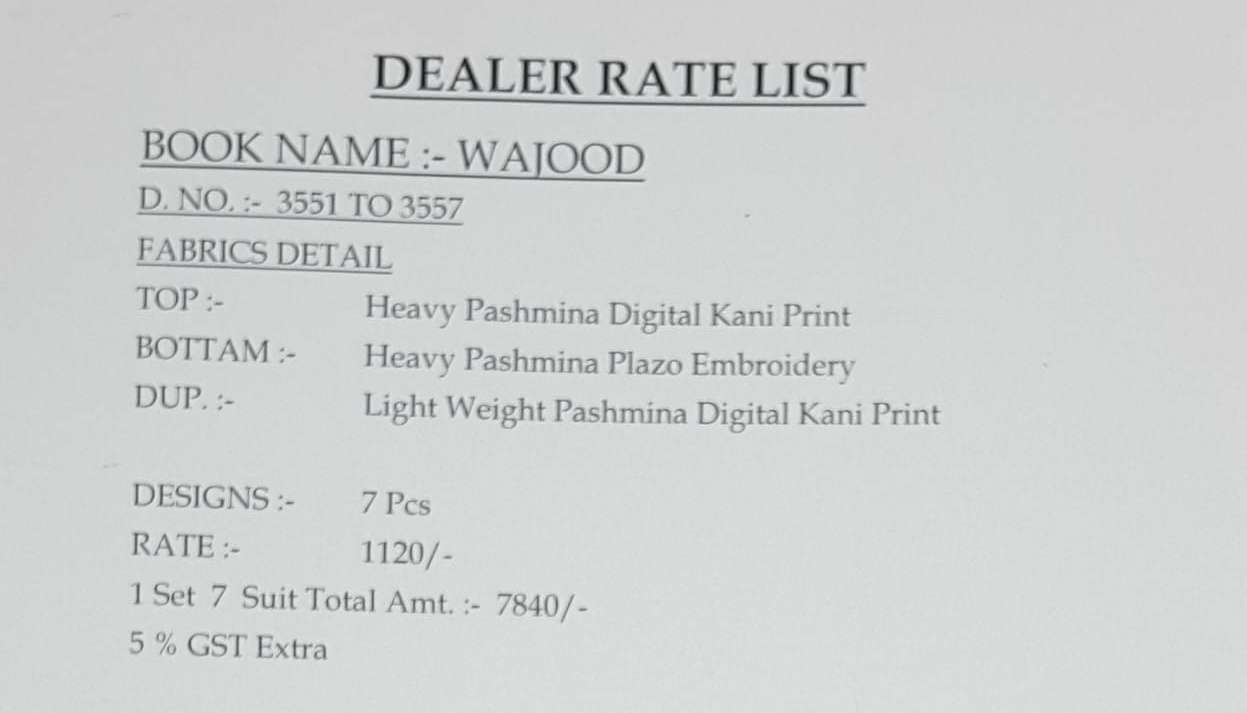 rivaa exports wajood 3551-3557 series fancy designer suits manufacturer surat