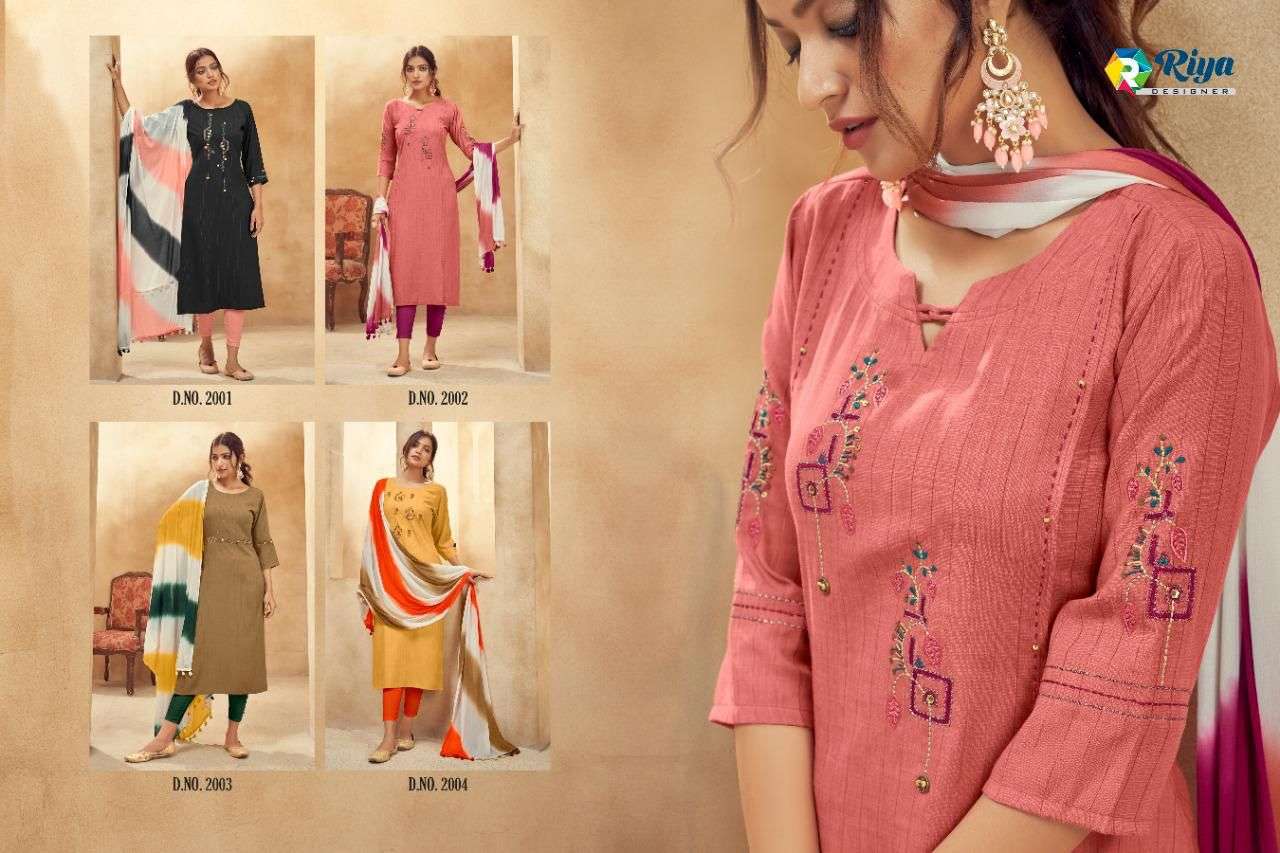 riya designer alice 2001-2004 series trendy designer kurti catalogue wholesale