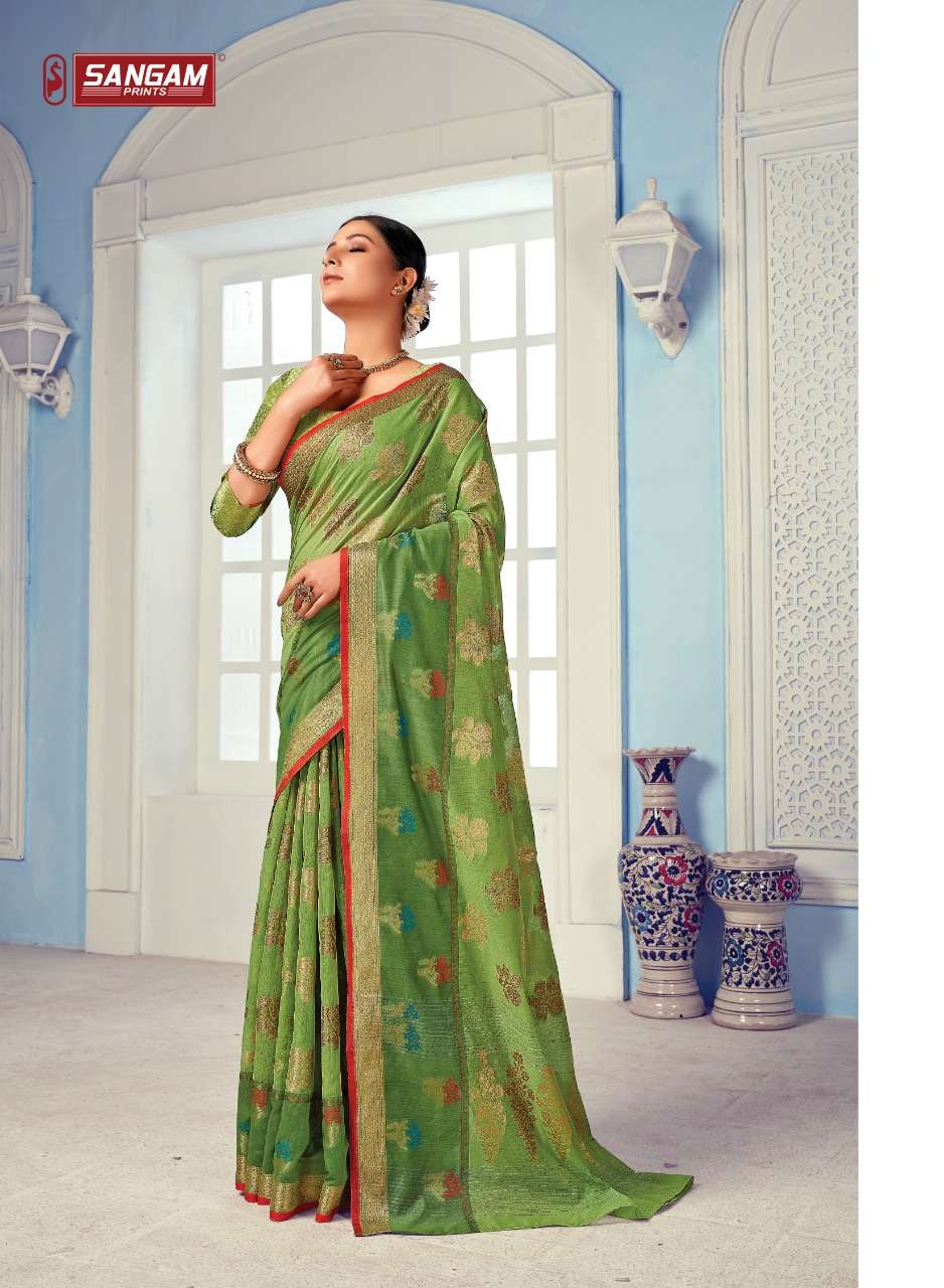 sangam prints deepika traditional wear saree catalogue collection 2022