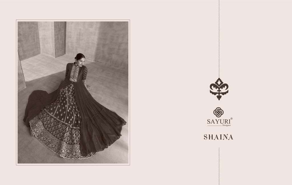 sayuri designer shaina 136 series party wear suits online supplier surat