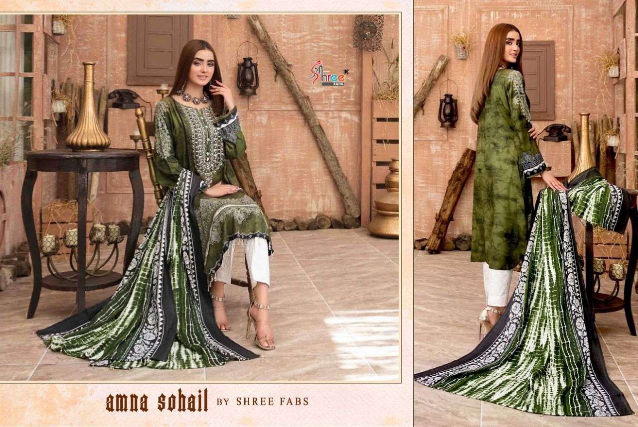 shree fab amna sohail cotton pakistani salwar kameez online