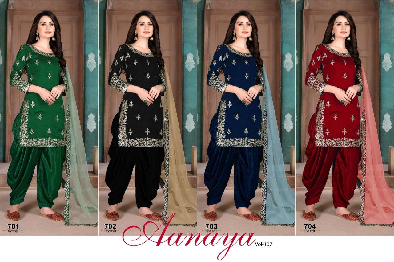 twisha aanaya vol 107 701-704  series party wear suits wholesale price