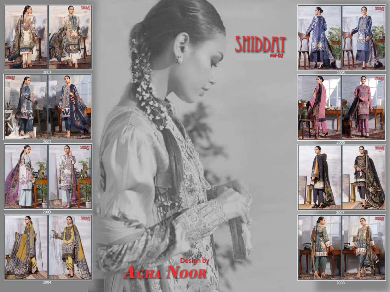 agha noor shiddat vol 2 pakistani salwar kameez wholesale market india
