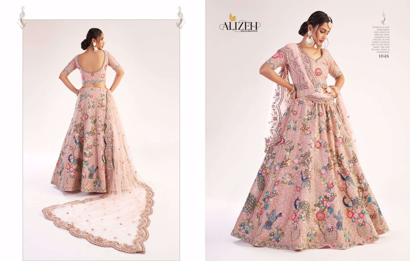 alizeh bridal heritage 1047-1059 series party wear beautiful lehenga collection wholesale price