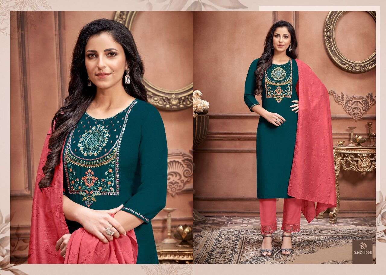 amaaya garment  prime 1001-1006 series top bottom with dupatta kurti catalogue wholesaler surat