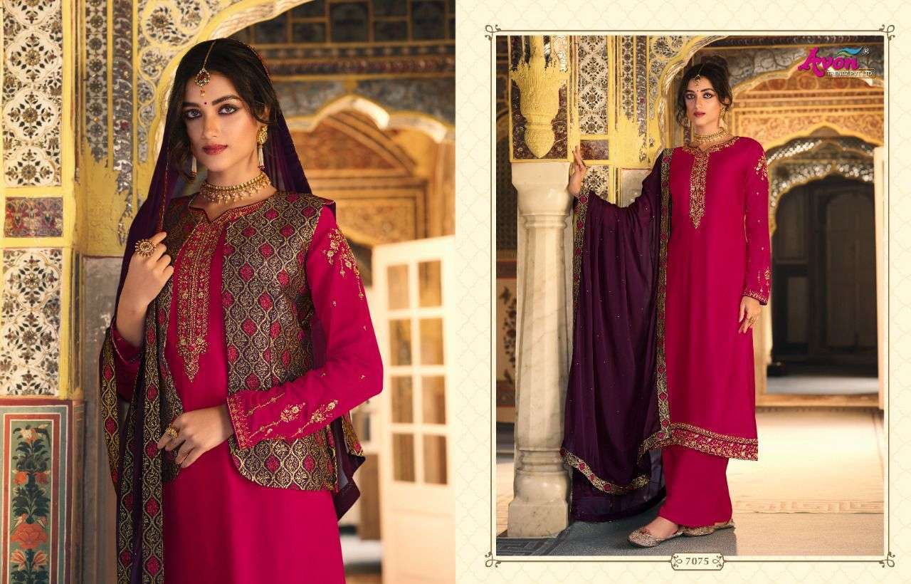 avon trendz aarohi vol 22 jacket style fancy eid collection salwar kameez collection surat