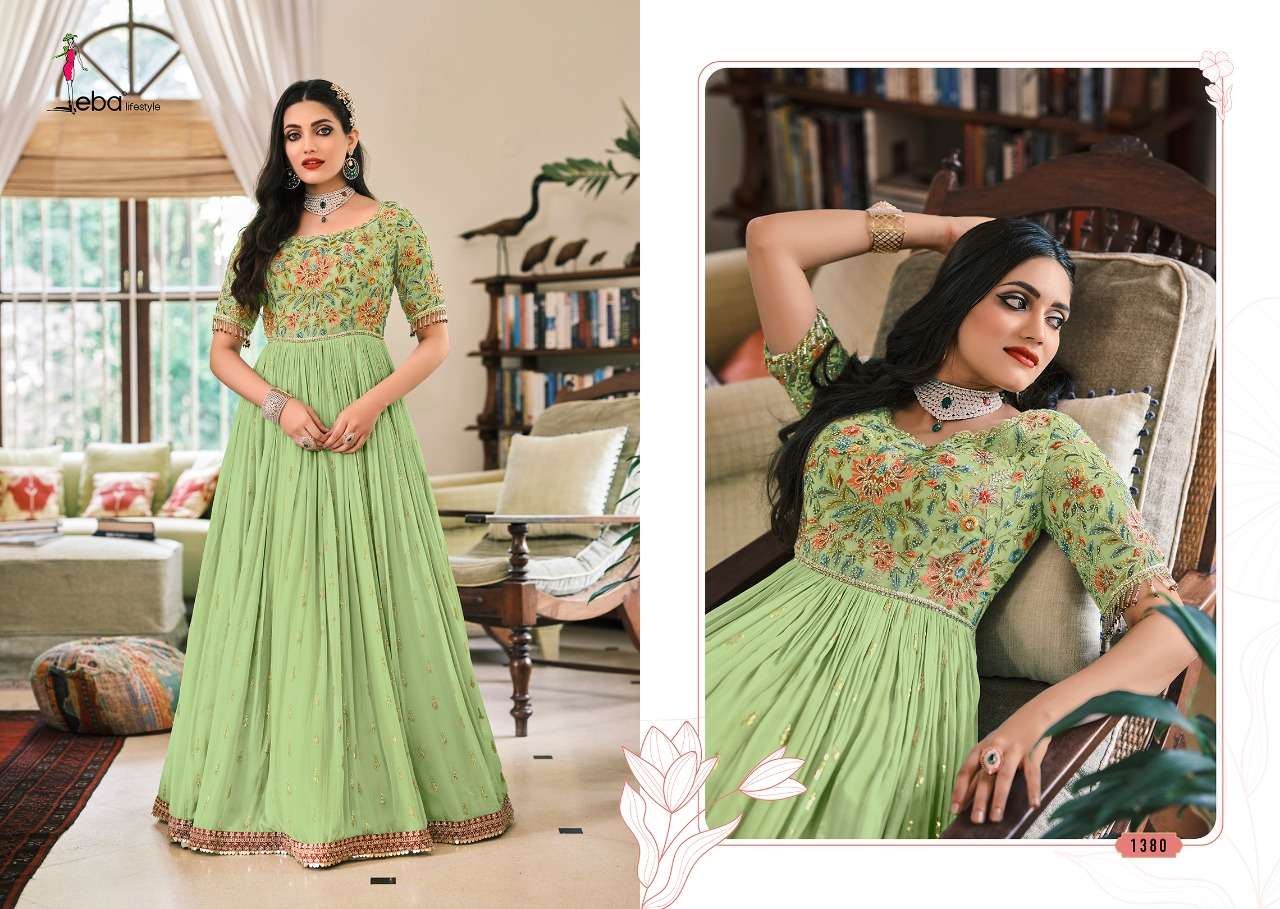  eba lifestyle prime rose vol 4 1379 1382 series party wear salwar suits manufacturer surat