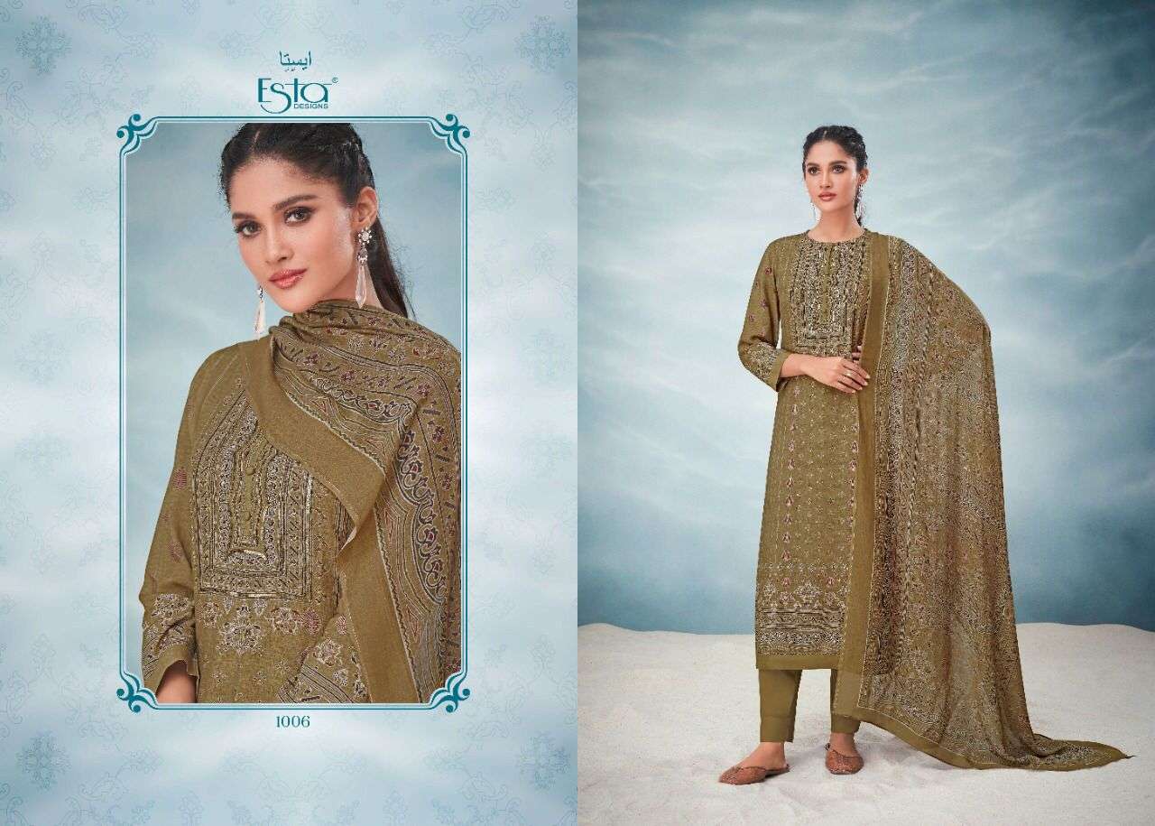 esta zuri 1001-1009 series exclusive designer salwar kameez collection 2022