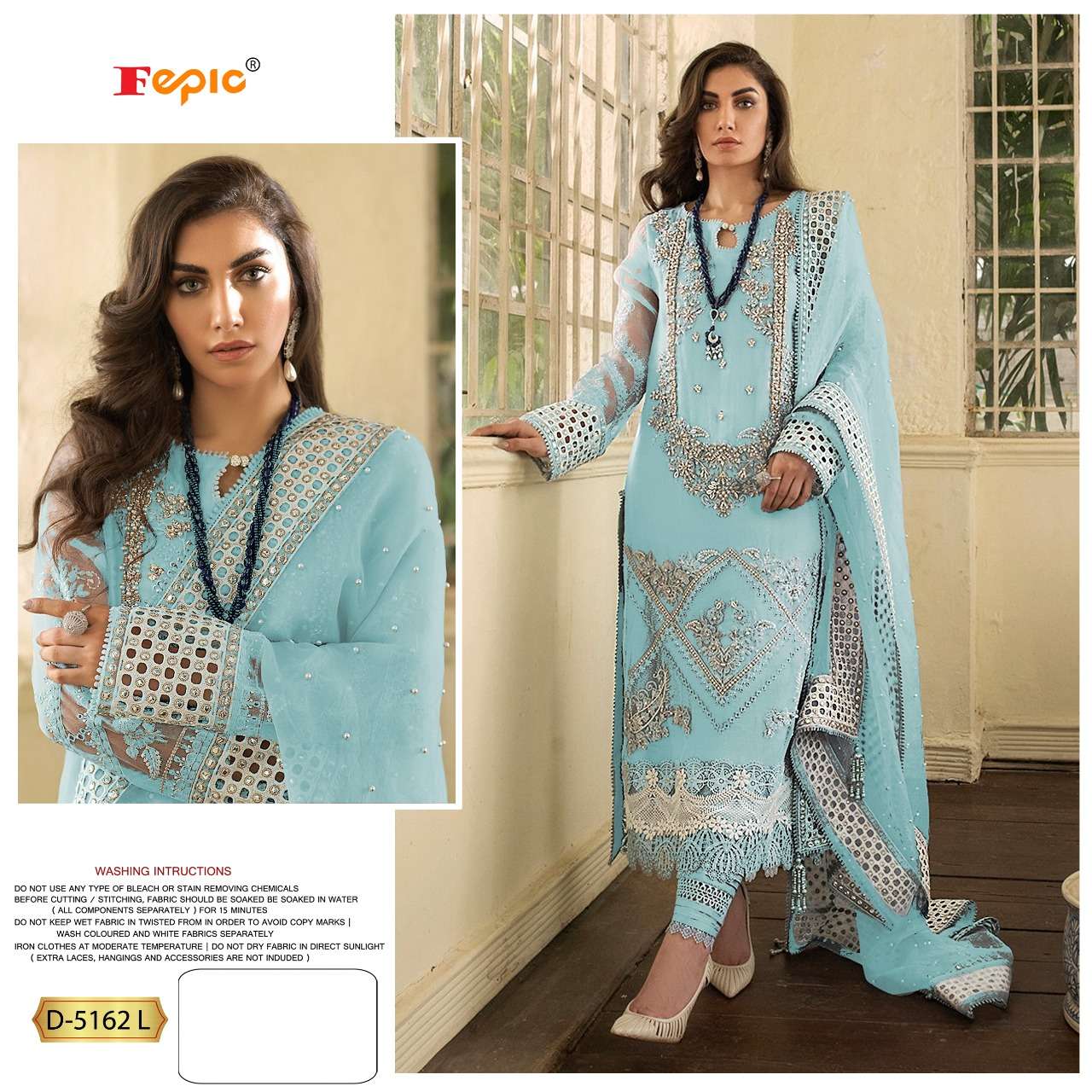 fepic 5162 series gorgeous look designer pakistani suits wholesaler surat