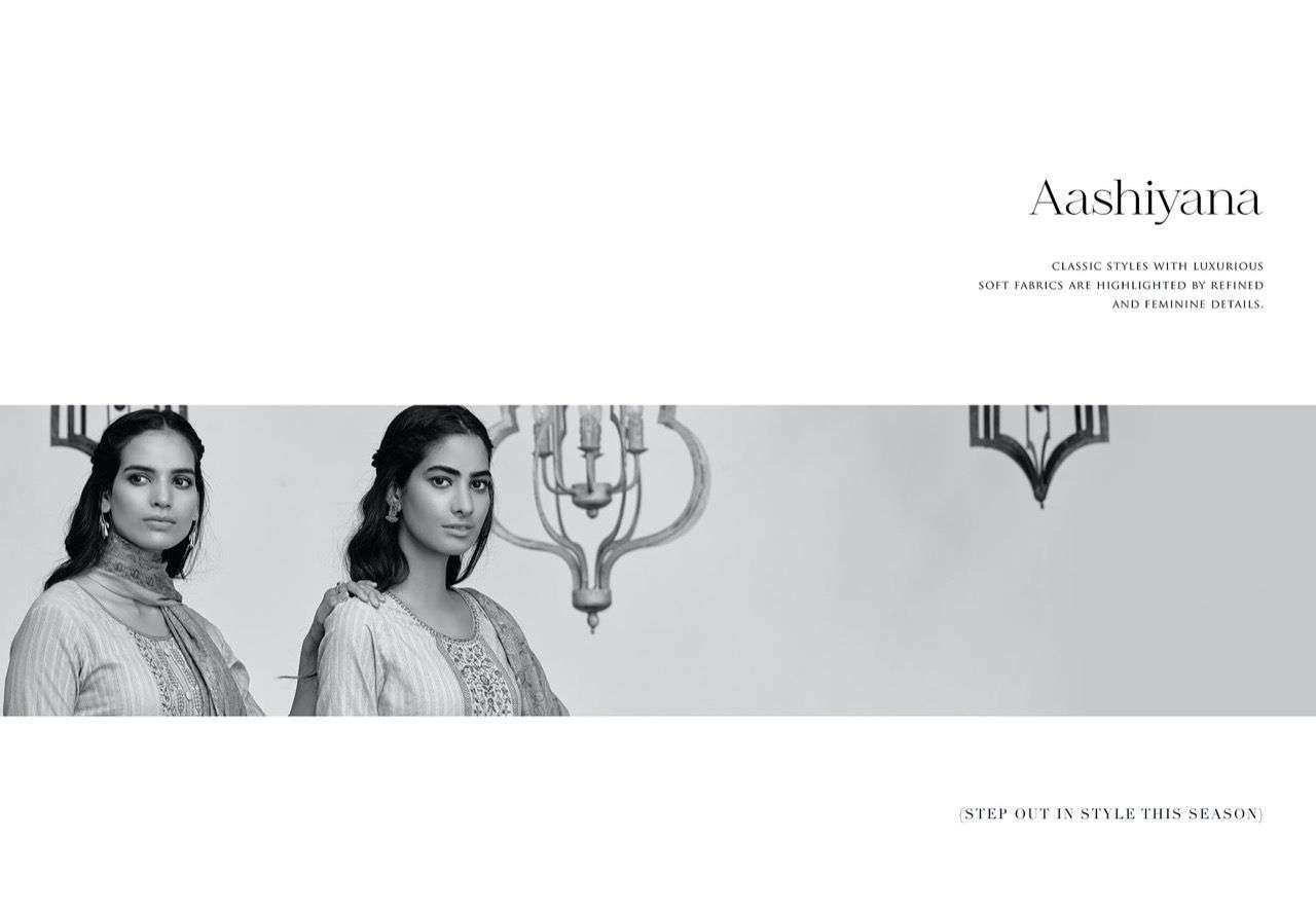 glossy aashiyana 5004-5009 series designer salwar kameez collection surat