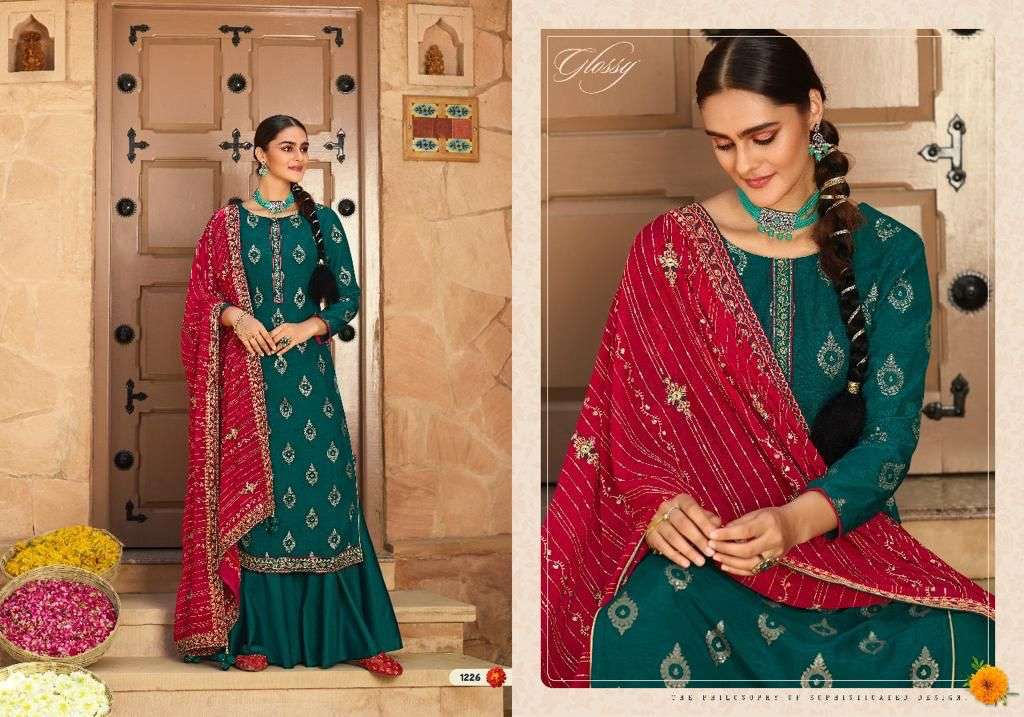 glossy nihaara vol 2 1224-1229 party wear salwar suits collection 2022