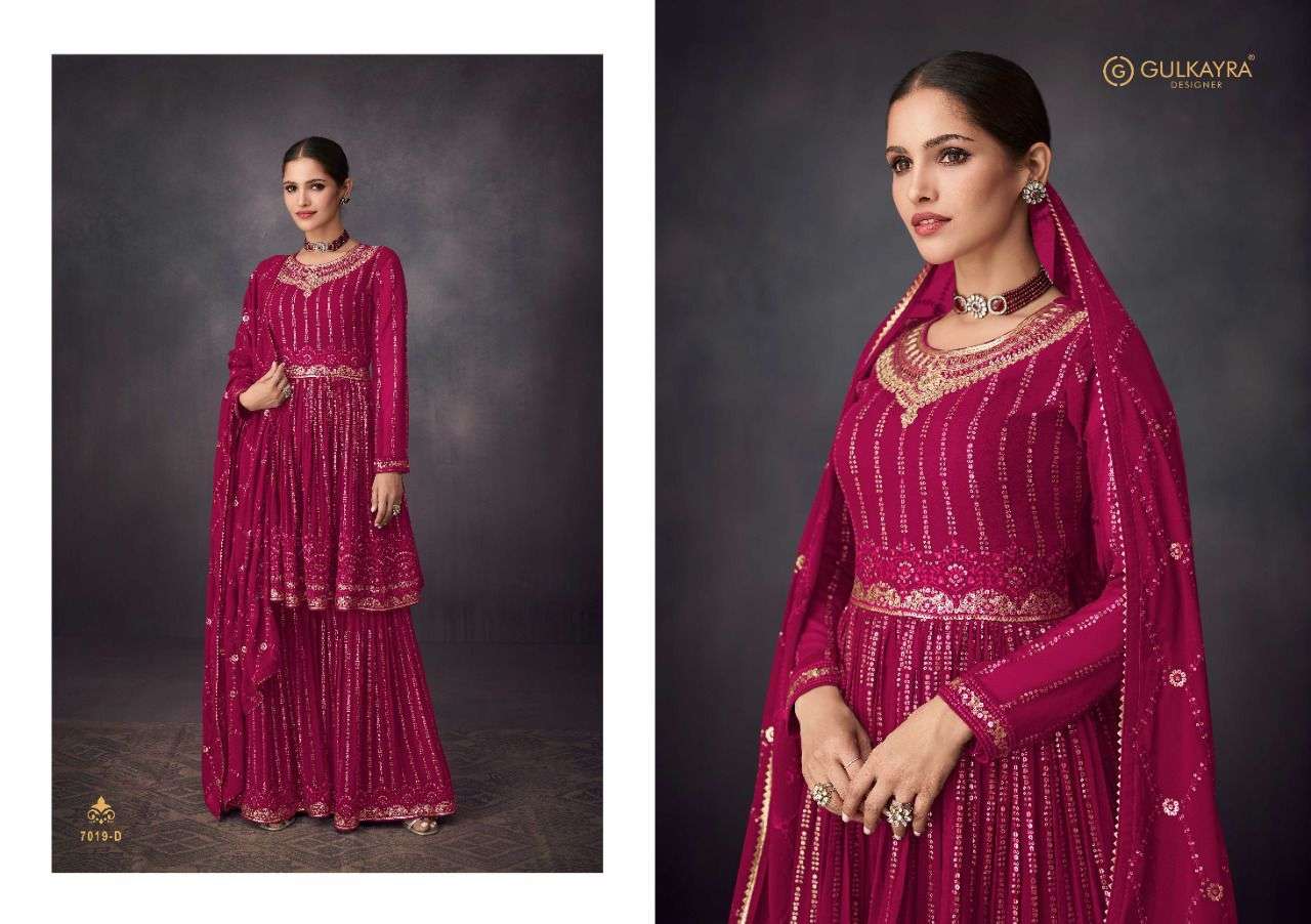 gulkayra designer glamour 7019 series party wear salwar suits collection 2022