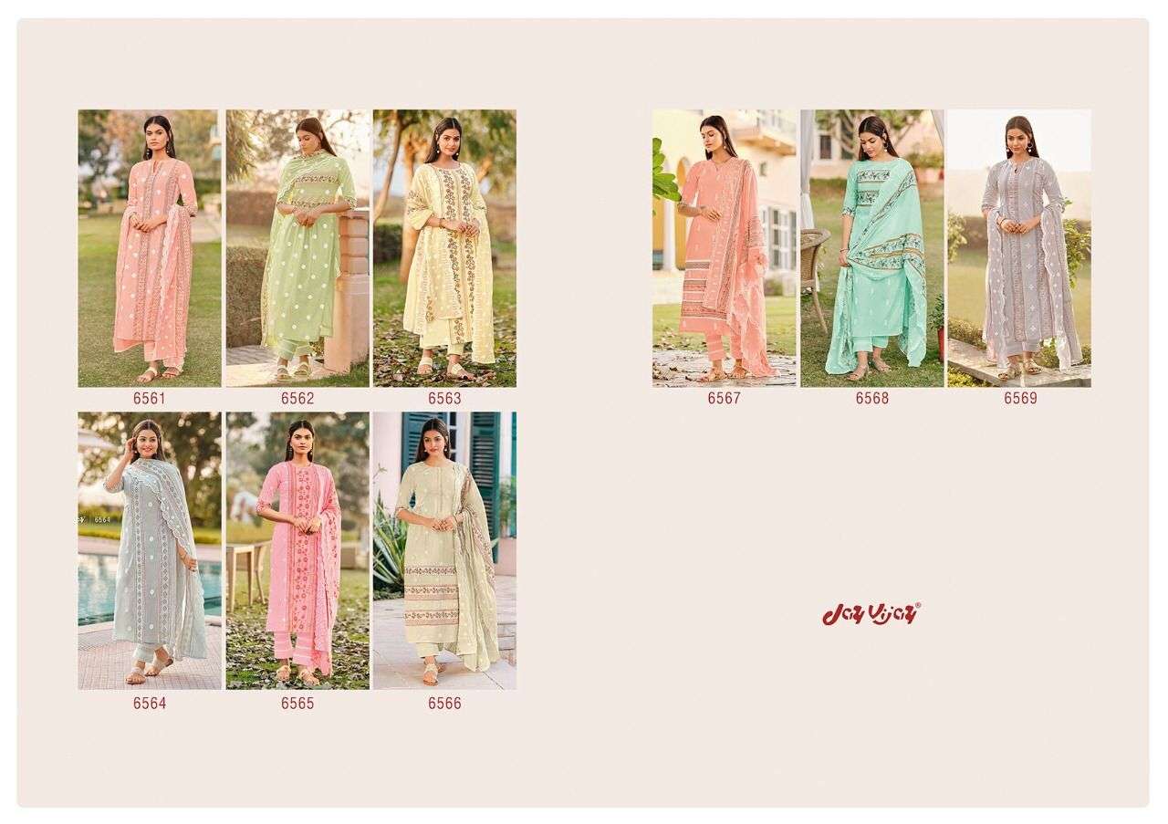 jayvijay arrosa 6561-6569 series party wear punjabi salwar kameez surat