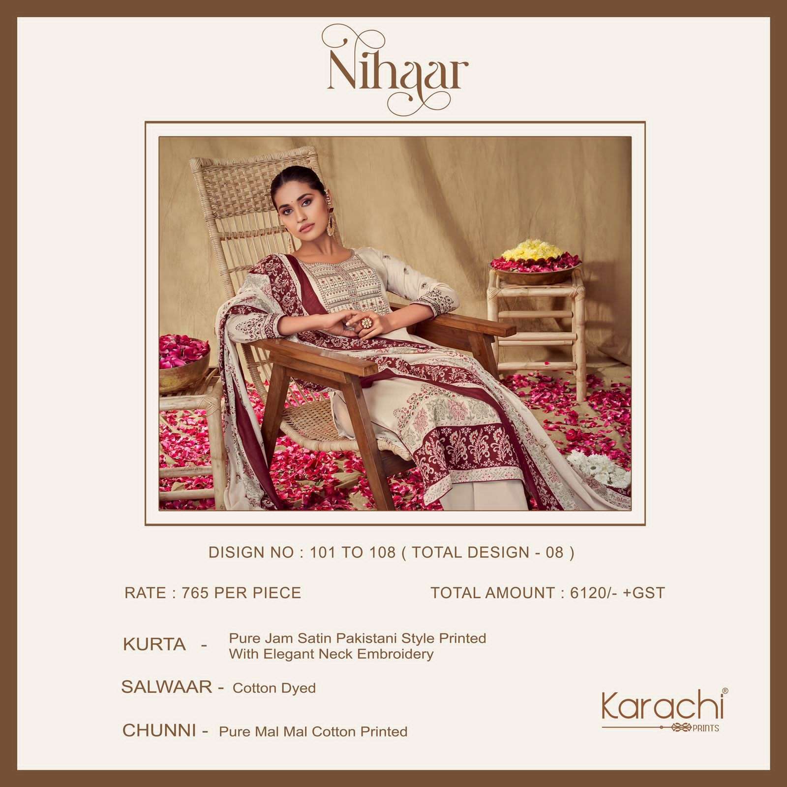  kesar karachi print nihaar fancy  designer salwar kameez new design