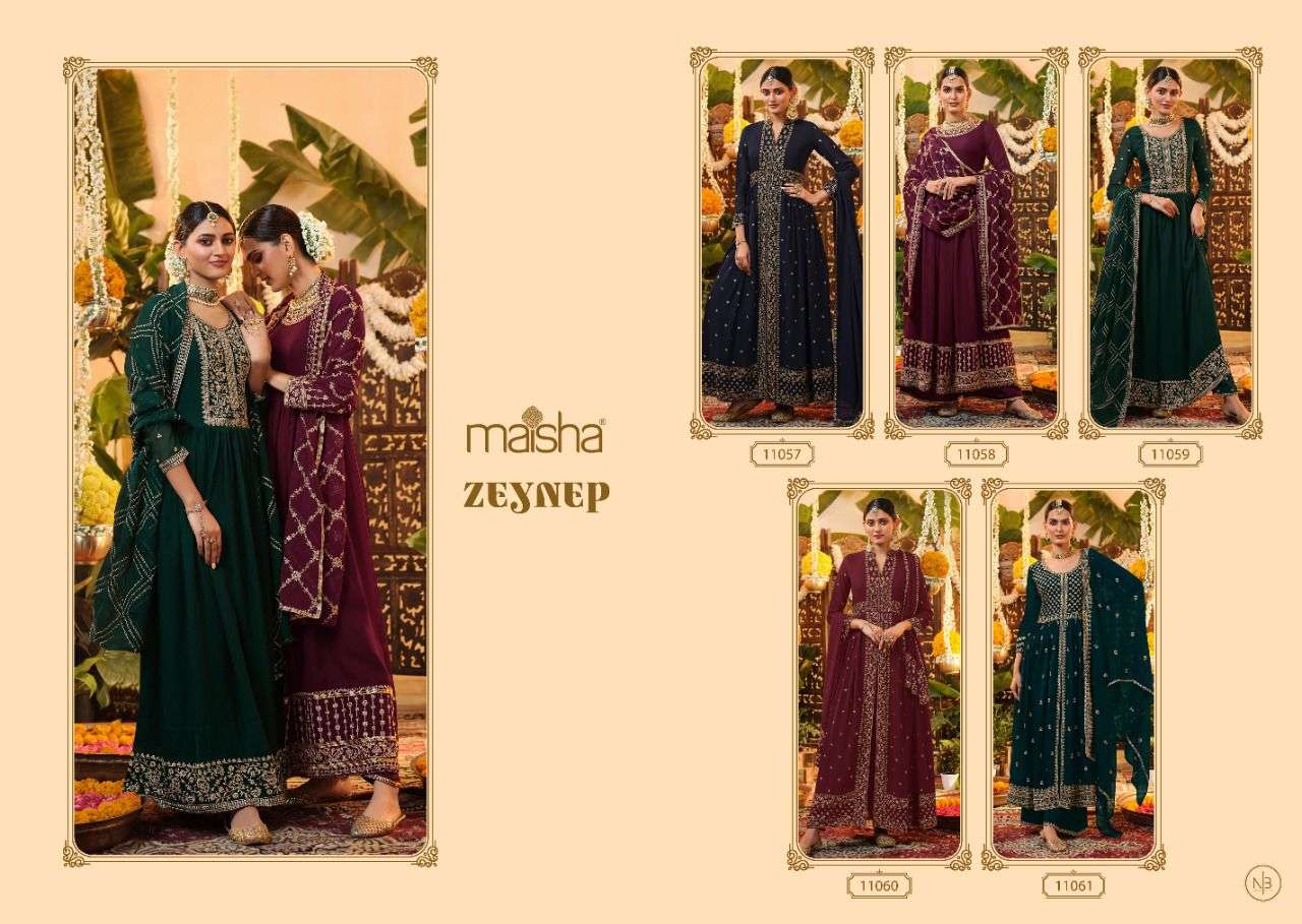 maisha maskeen zeynep 11057-11061 series party wear look salwar kameez surat