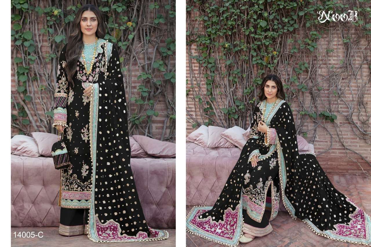 noor hit collection 14005 pakistani designer suits manufacturer surat