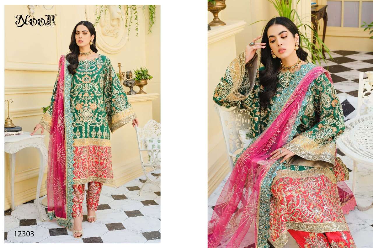 noor maryaam 12303-12305 series exclusive designer pakistani suits wholesaler surat