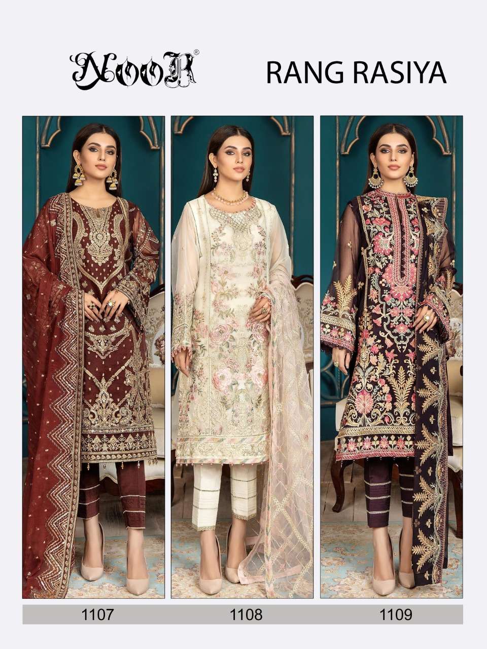 noor rangrasiya pakistani designer salwar kameez collection surat