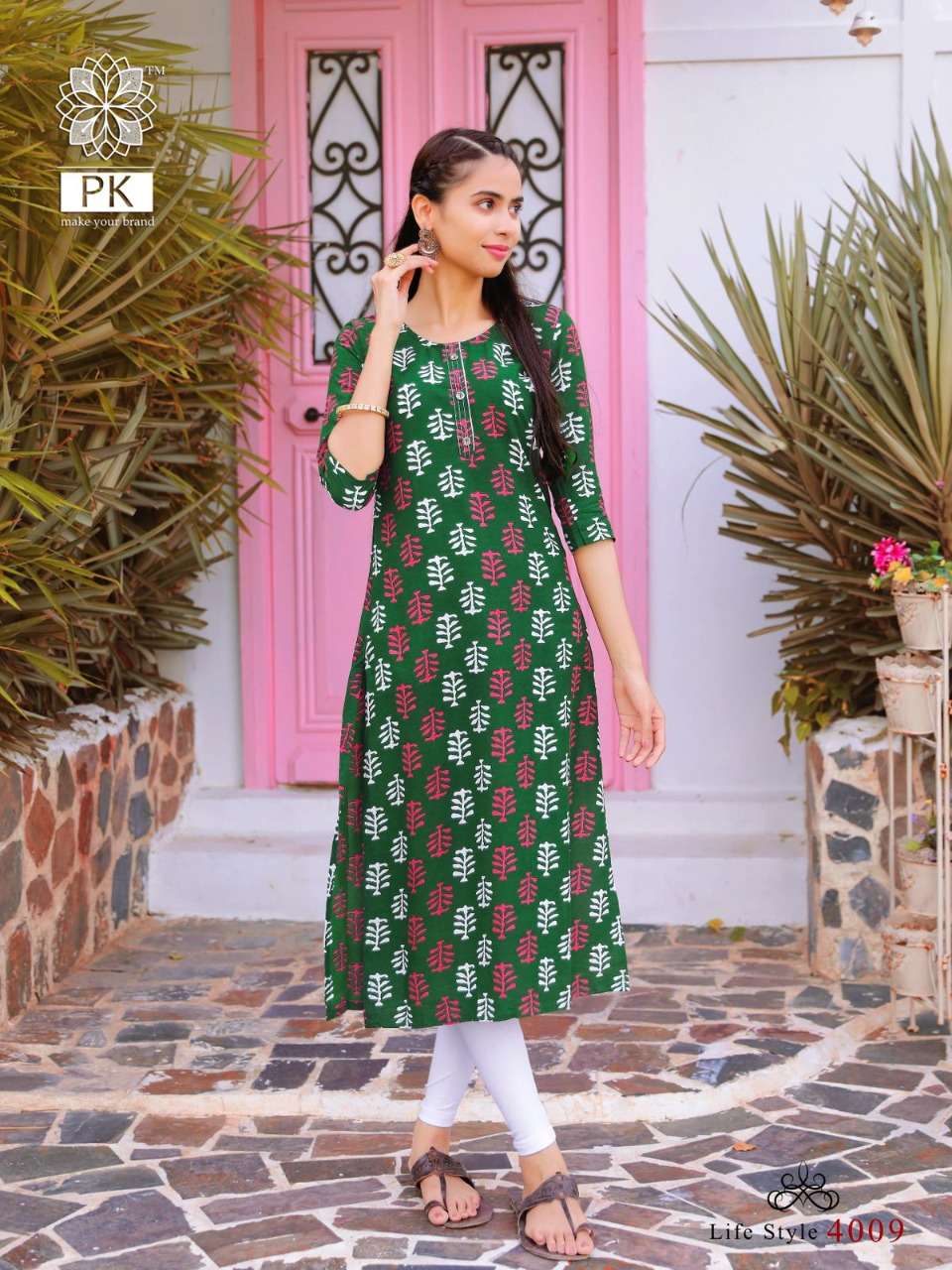 pk by life style vol 4 reyon daily wearkurti collection online wholesaer surat 