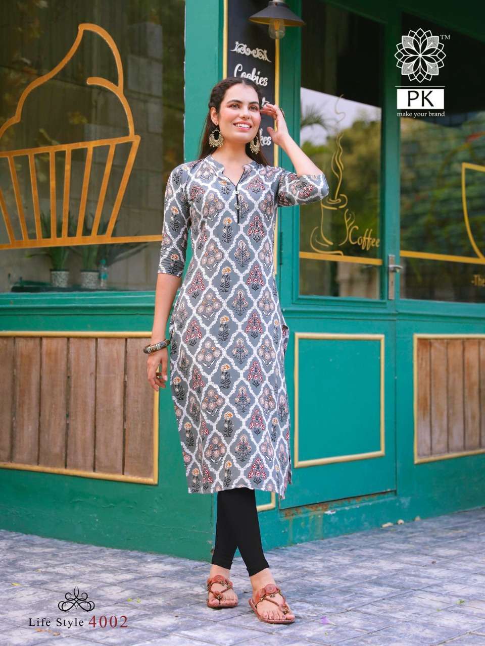 pk by life style vol 4 reyon daily wearkurti collection online wholesaer surat 