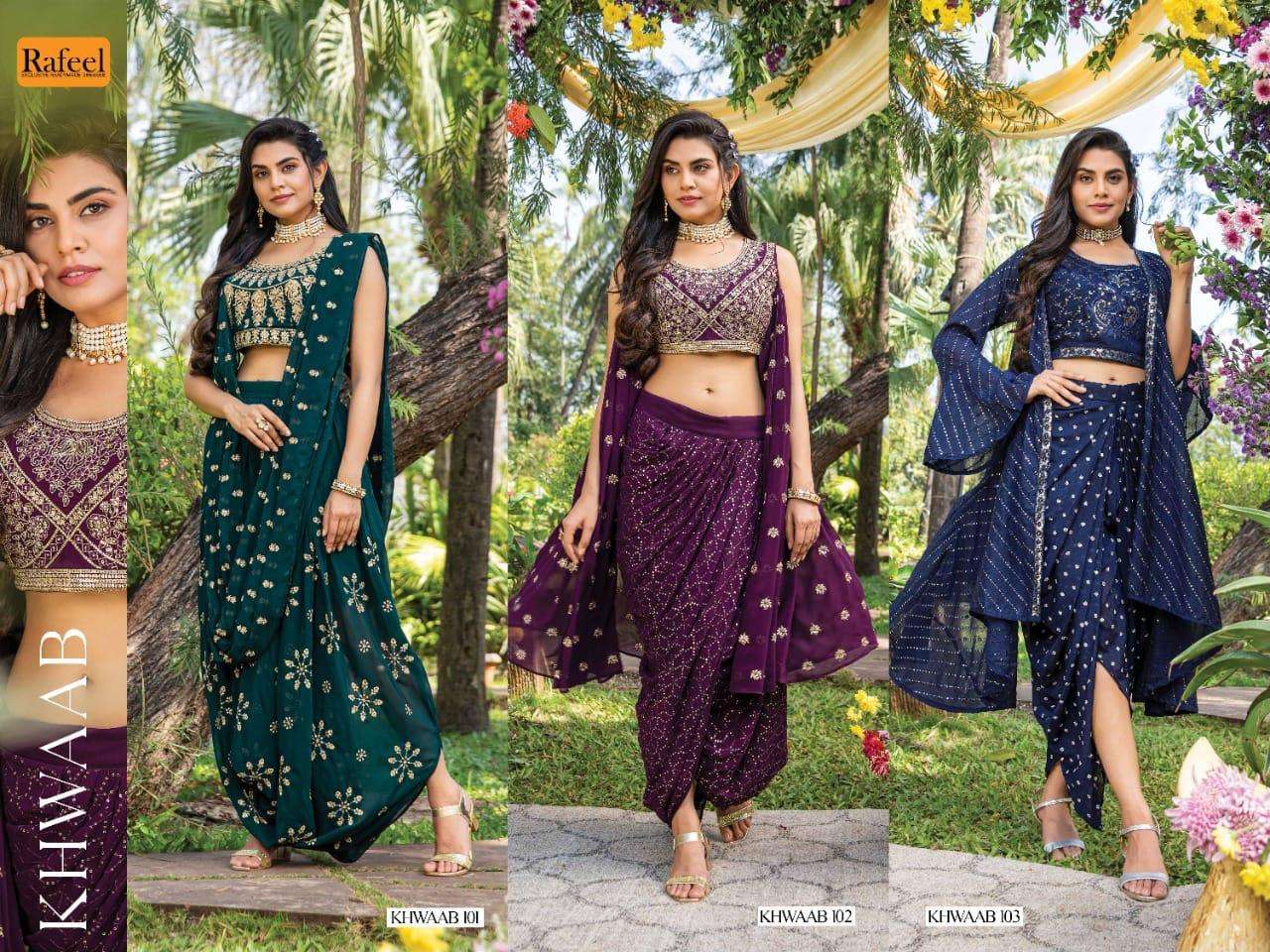 rafel khwaab party wear weeding collection wholesale price