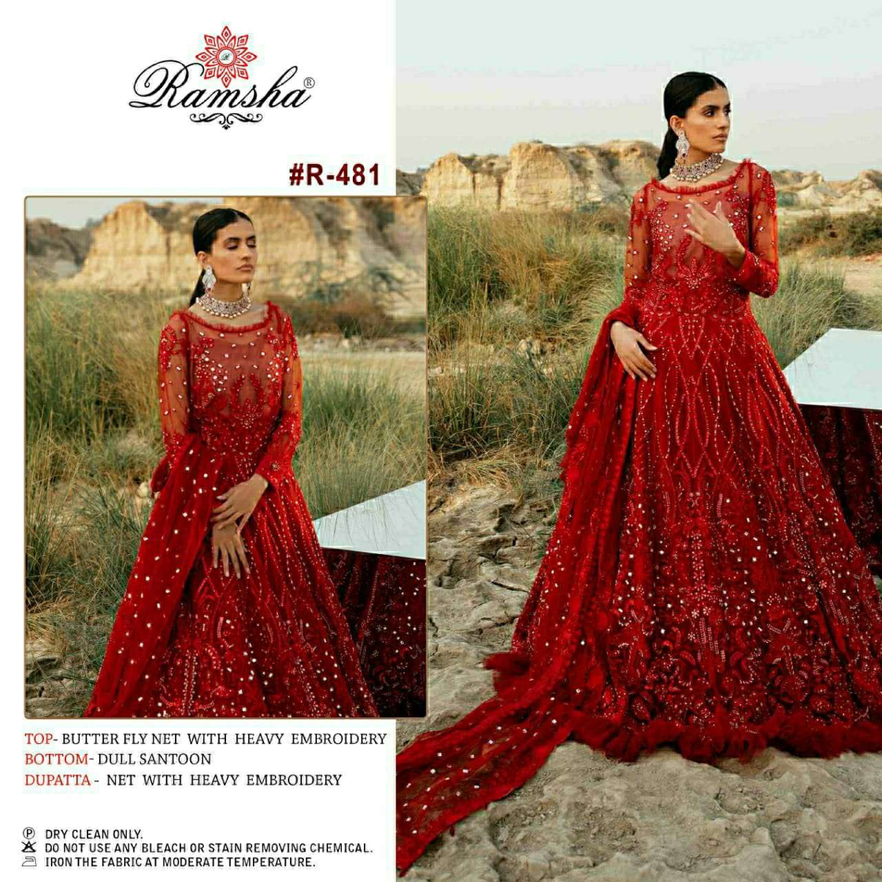 ramsha 481-483 series bridal look designer pakistani suits wholesale market india 