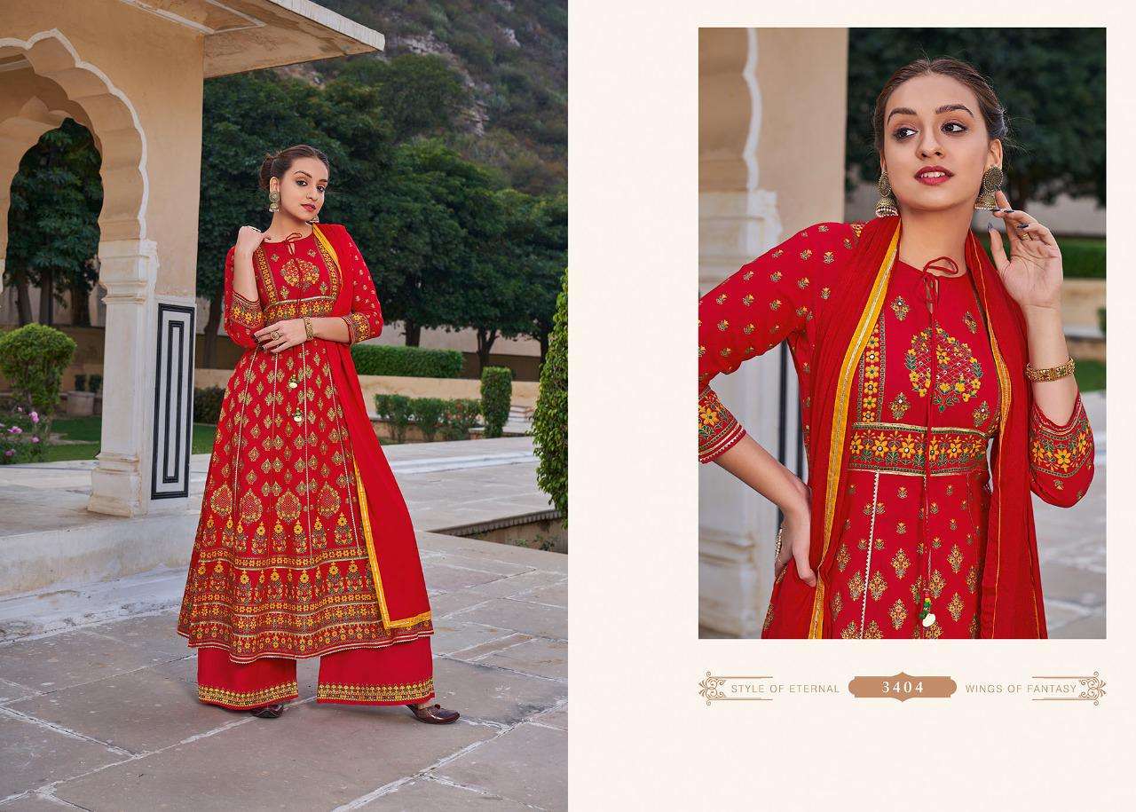 rangoon inspire 3401-3404 series stylish look designer kurti catalogue manufacturer surat