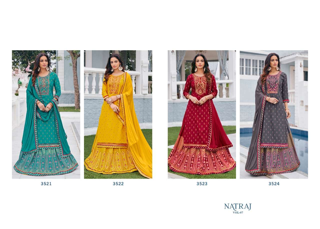 rangoon natraj vol 7 3521-3524 series party wear dress online supplier surat