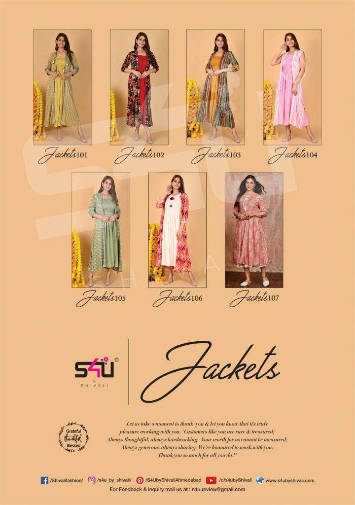 S4u Jackets designer look catalog wholesale price surat