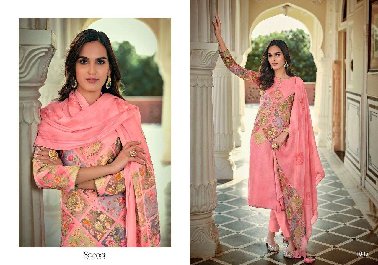 sanna fashion naaz 1039-1046 series unstich designer salwar kameez wholesaler surat