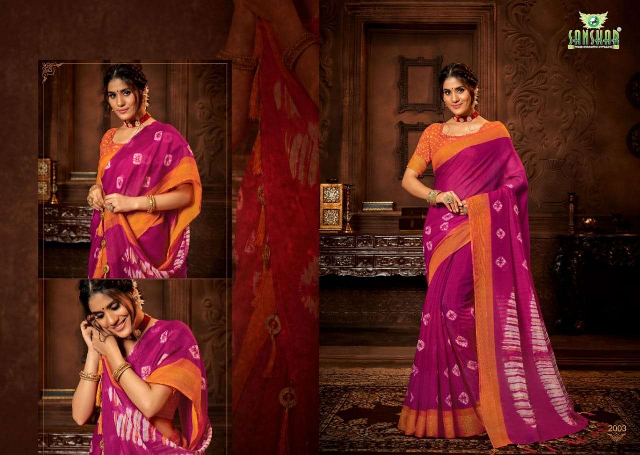 sanskar style traditional bandhani fancy silk sarees online wholesaler surat 