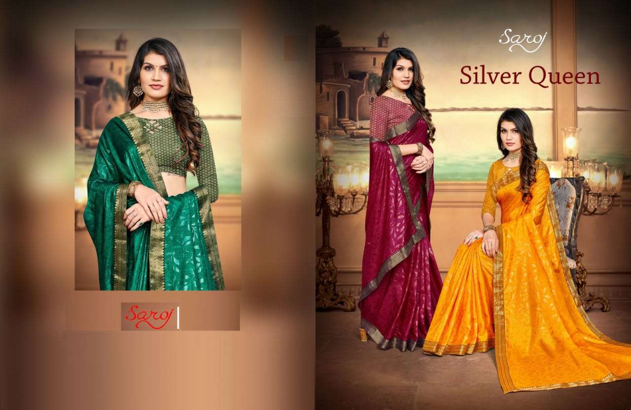 saroj sarees silver queen sarees catalogue wholesale price surat