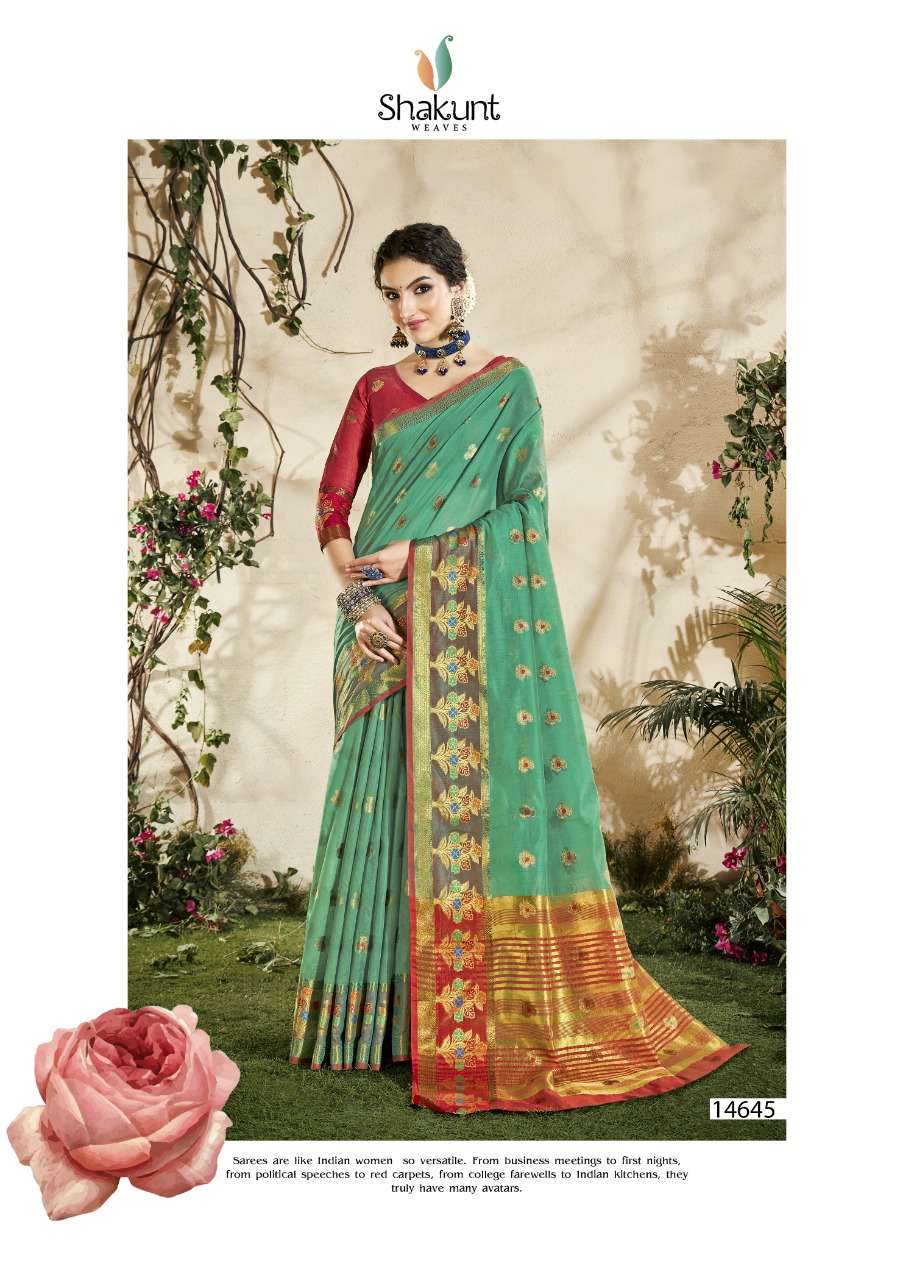 shakunt weaves nandeswari cotton fabric designer saree catalogue online market