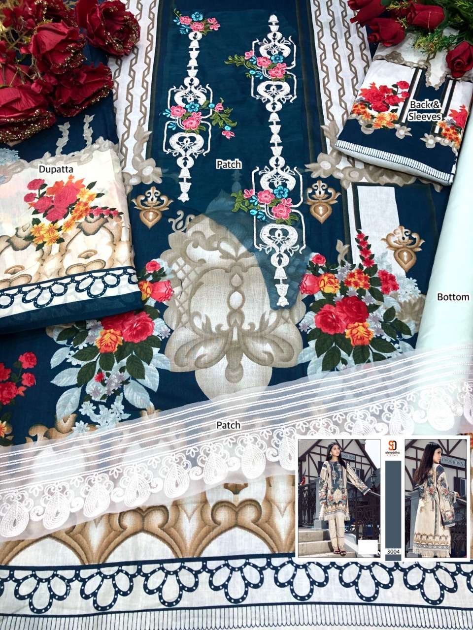 shraddha designer mahgul vol 3 cotton dupatta designer look pakistani salwar kameez surat