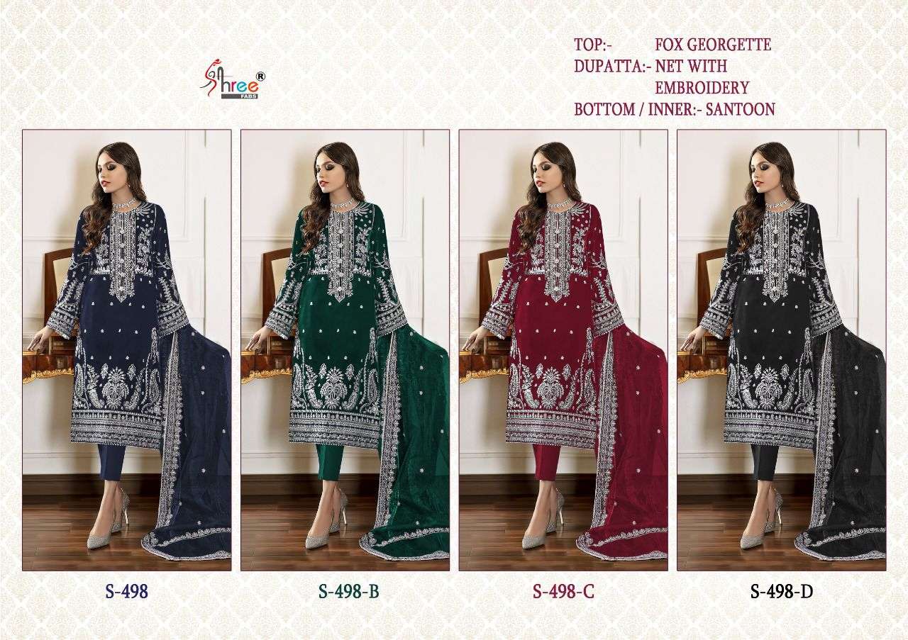 shree fabs 498 colors fancy designer pakistani suits manufacturer surat