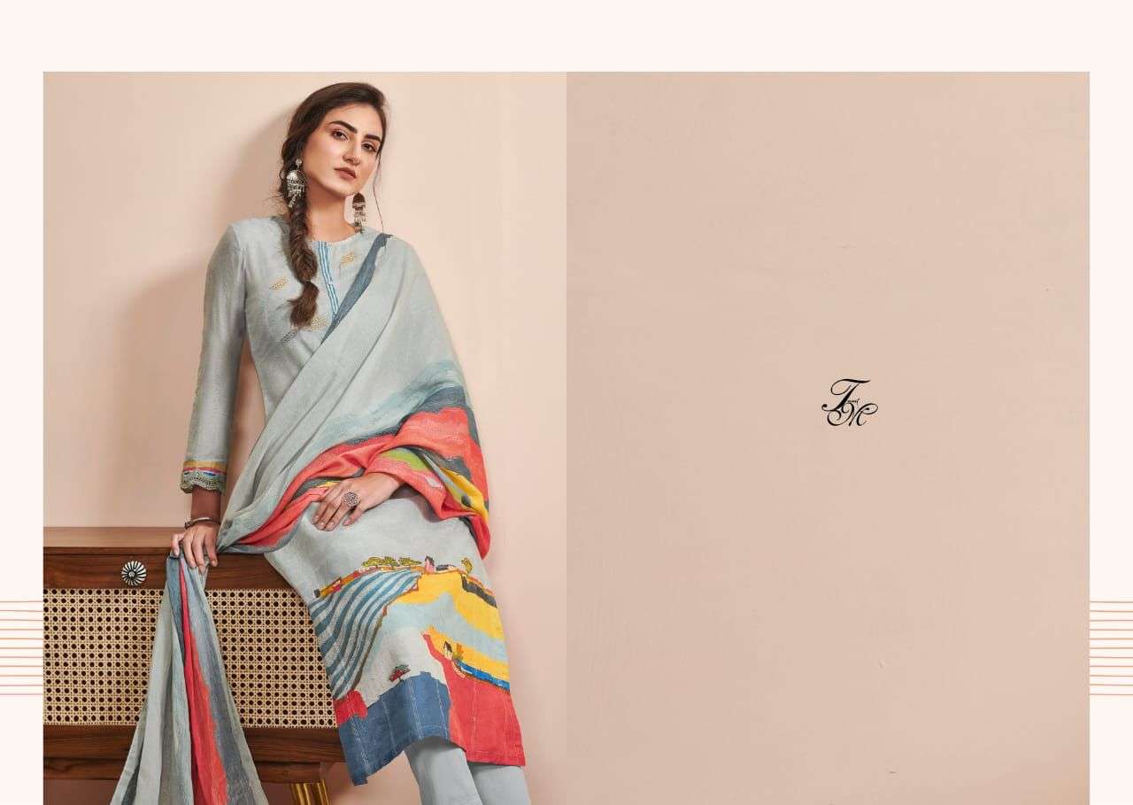 t&m safarnama pure linen exclusive designer suits collection wholesale price