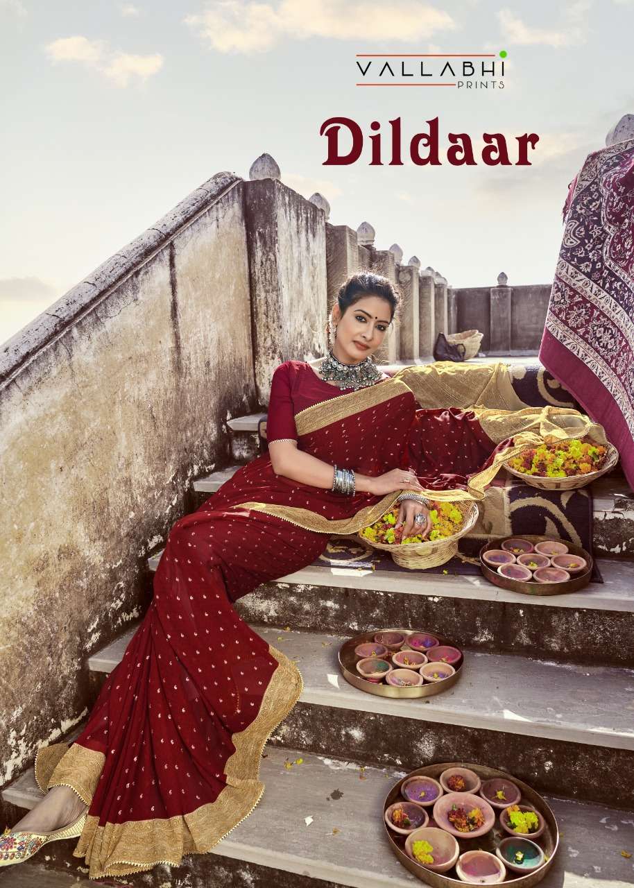 vallabhi prints dildaar series 14791 to 14798 exclusive sarees collection online wholesaer surat