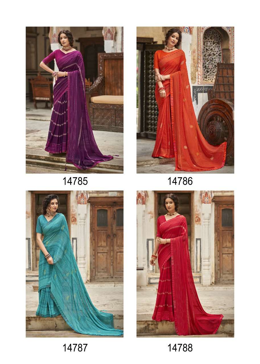 vallabhi prints hi choice series 14781 to14788 georgette exclusive sarees coolection surat textile market 