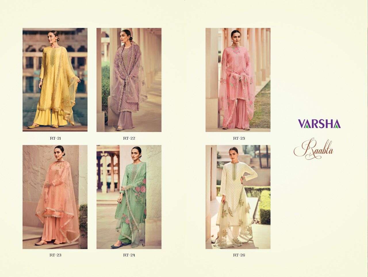 varsha fashion raabta 21-26 series pure punjabi salwar kameez wholesale price 