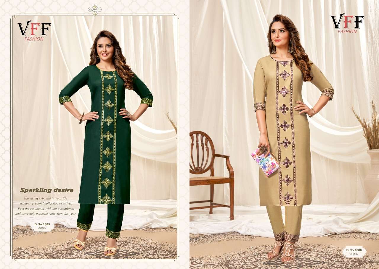 vff fashion taniya stylish designer kurti catalogue online supplier surat