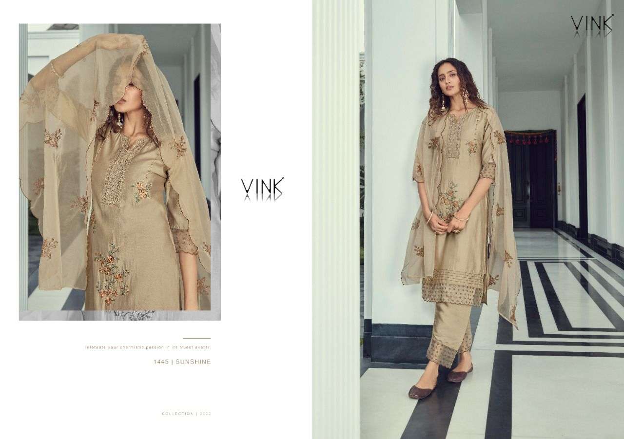 vink sunshine 1441-1446 series trendy designer kurti catalogue wholesaler surat 