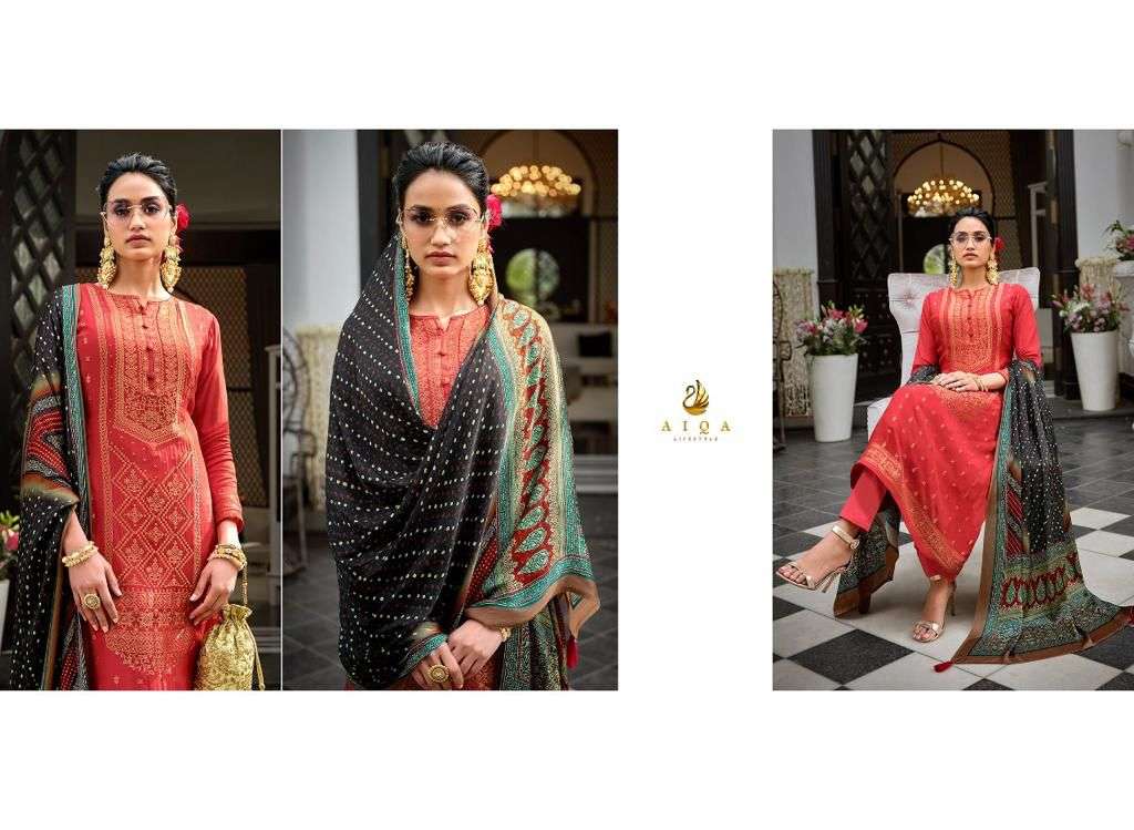 aiqa lifestyle arshiya pure jam silk fancy dress material collection wholesale price 