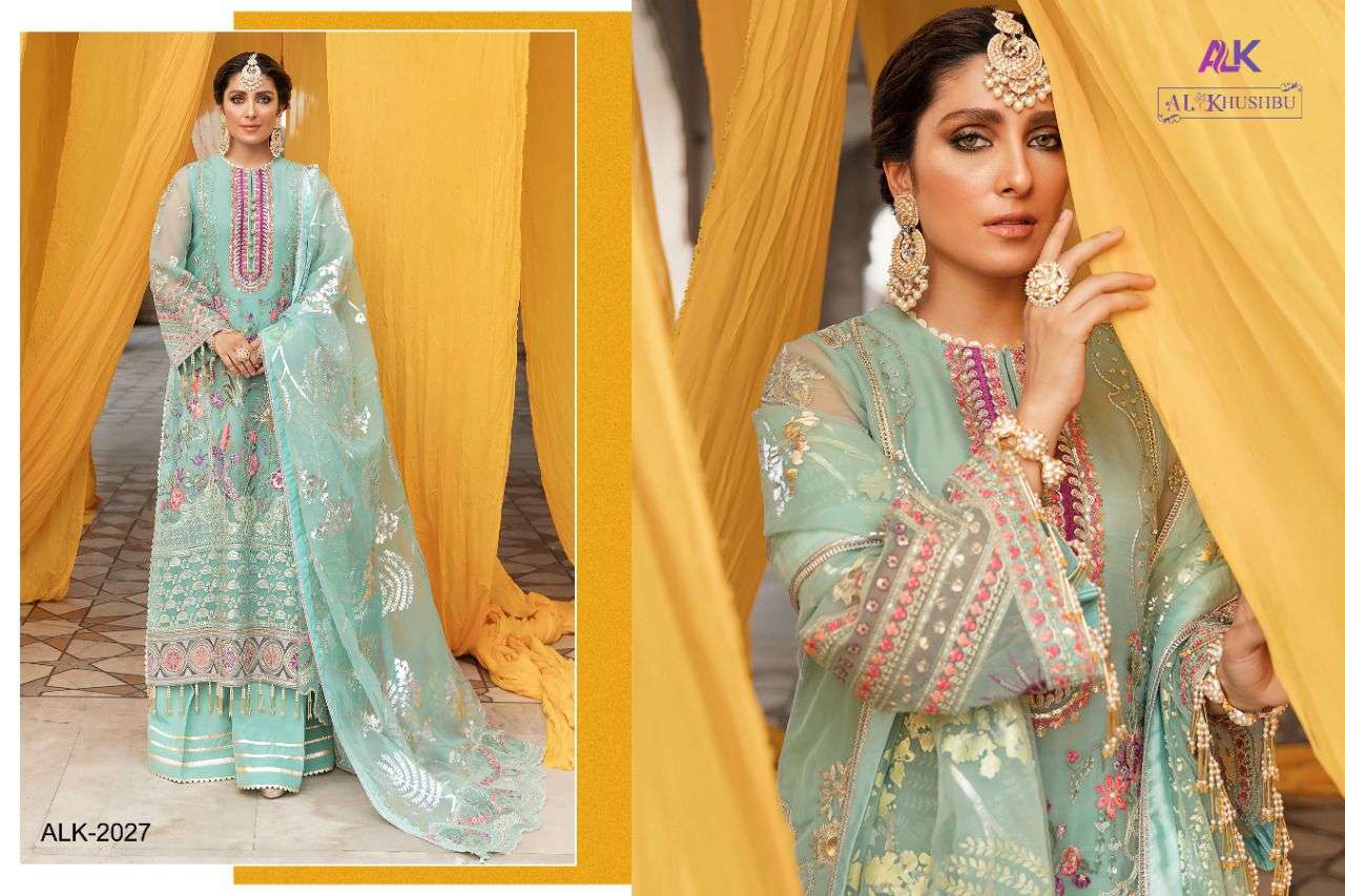 al khushbu gisele exclusive designer pakistani suits collection 2022