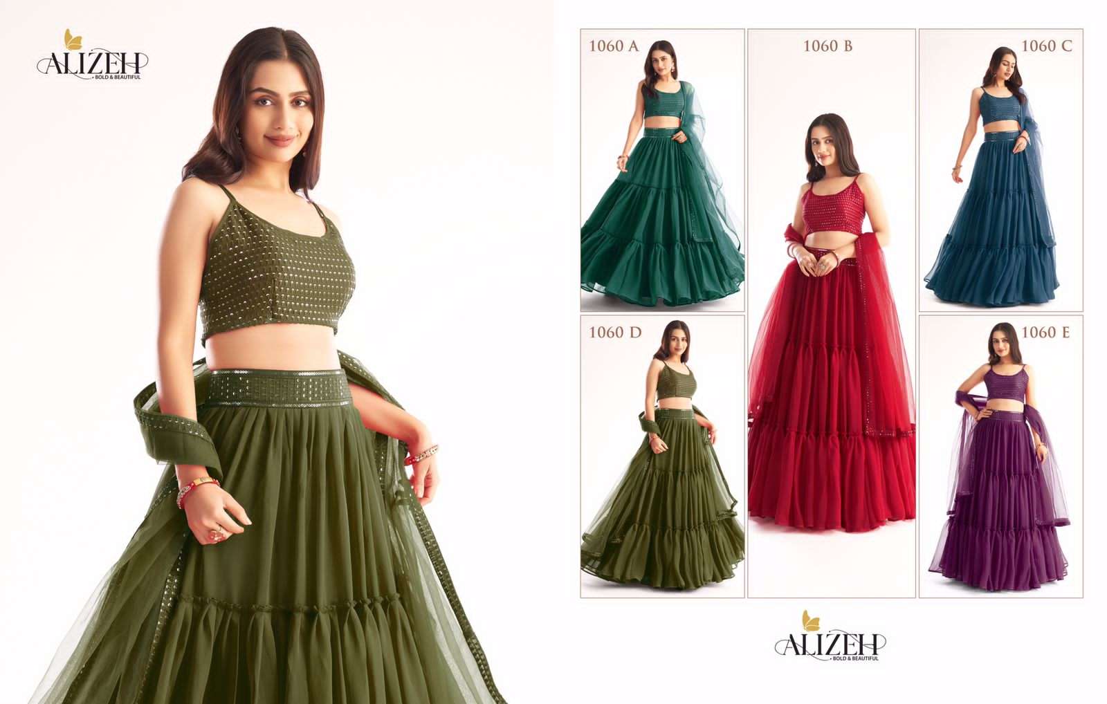 alizeh engagement 1060 series latest designer party wear dress collection 2022 
