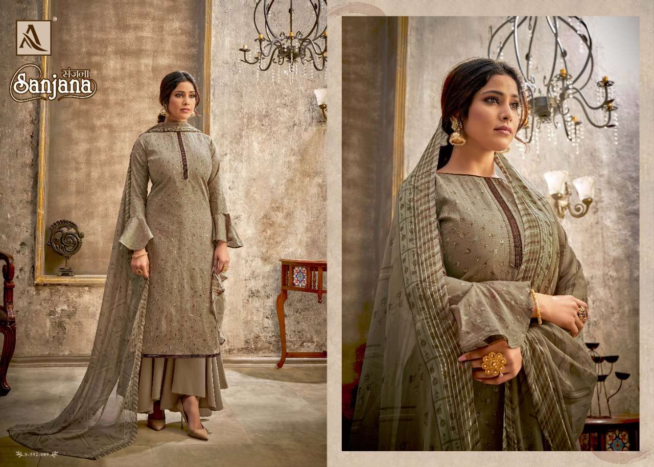 alok suits sanjana indian designer salwar kameez online supplier surat