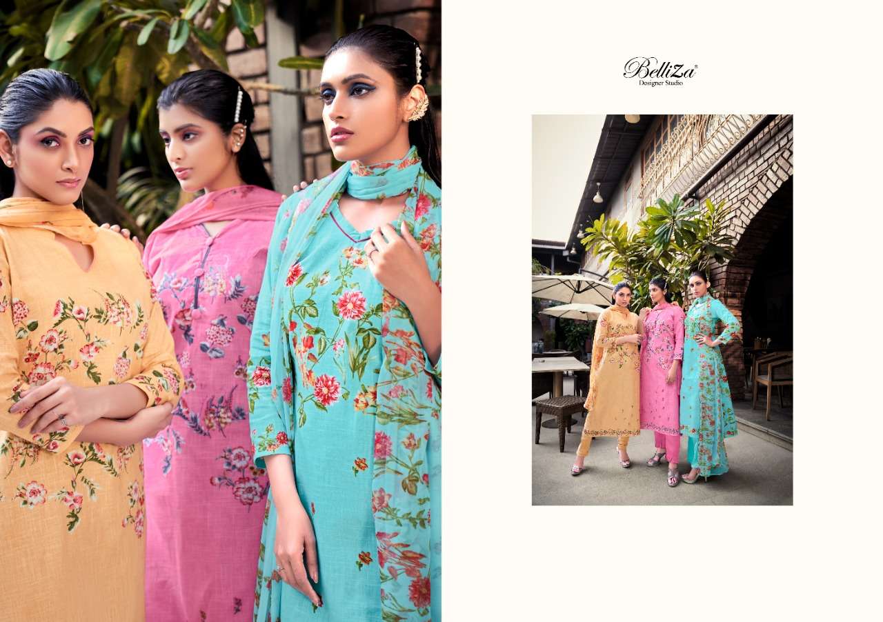 belliza designer oracle cotton linen salwar kameez online shop from surat
