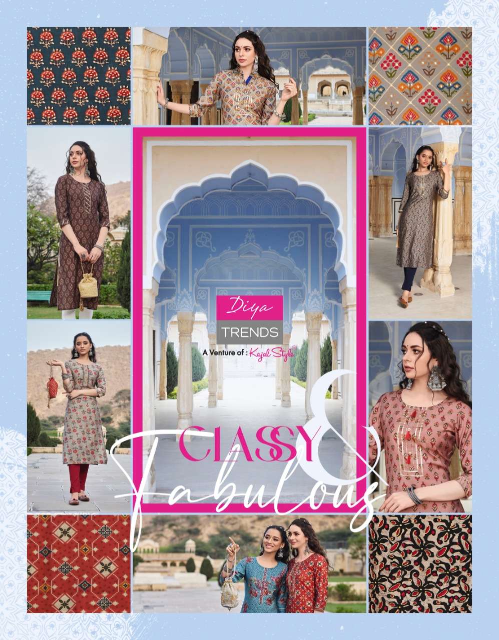 diya trends blossom vol 1 trendy designer kurti catalogue online supplier surat