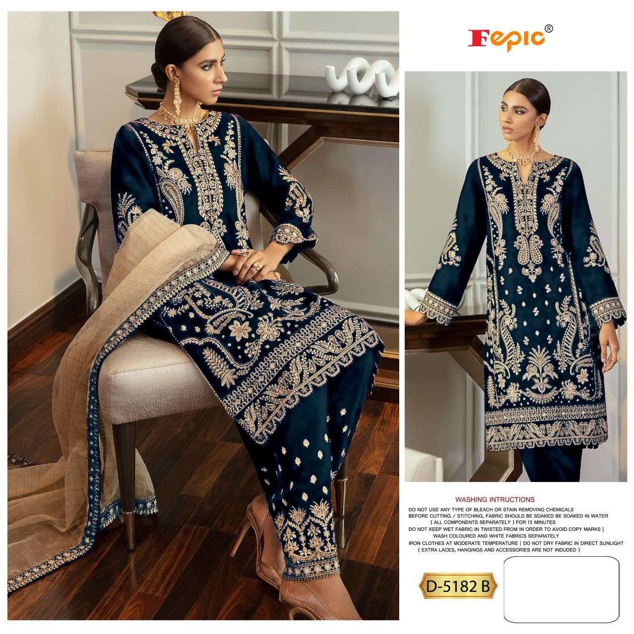 fepic 5182 series fancy designer pakistani suits at cheap wholesale rate surat