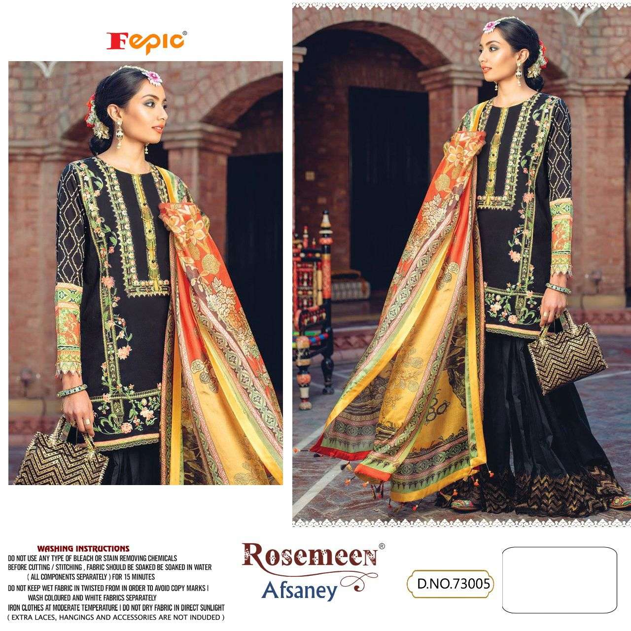 fepic rosemeen afsaney 73001-73007 series pakistani suits catalogue online supplier surat